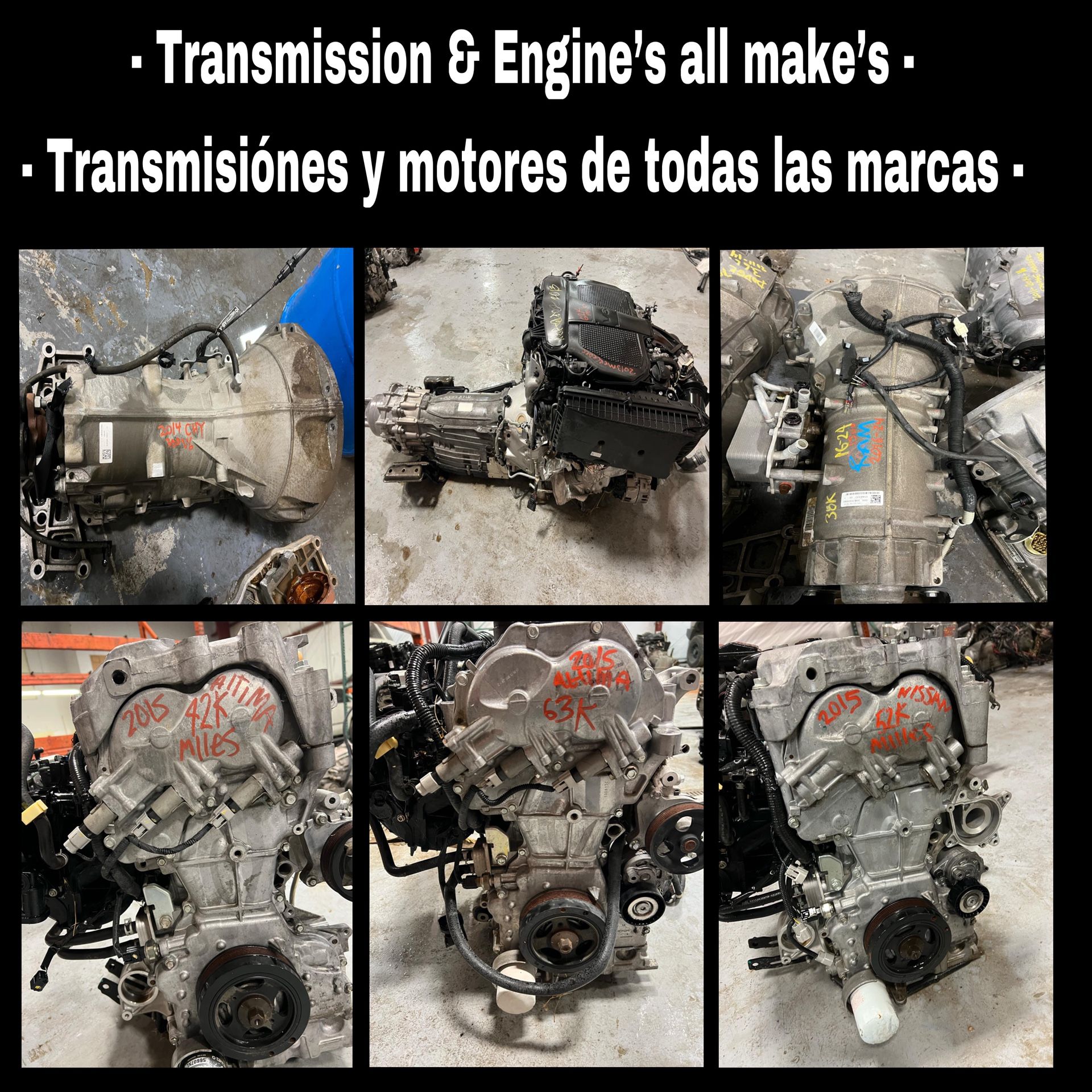===> — Transmission & Engine’s all make’s - - Transmisiónes y motores de todas las marcas — <===