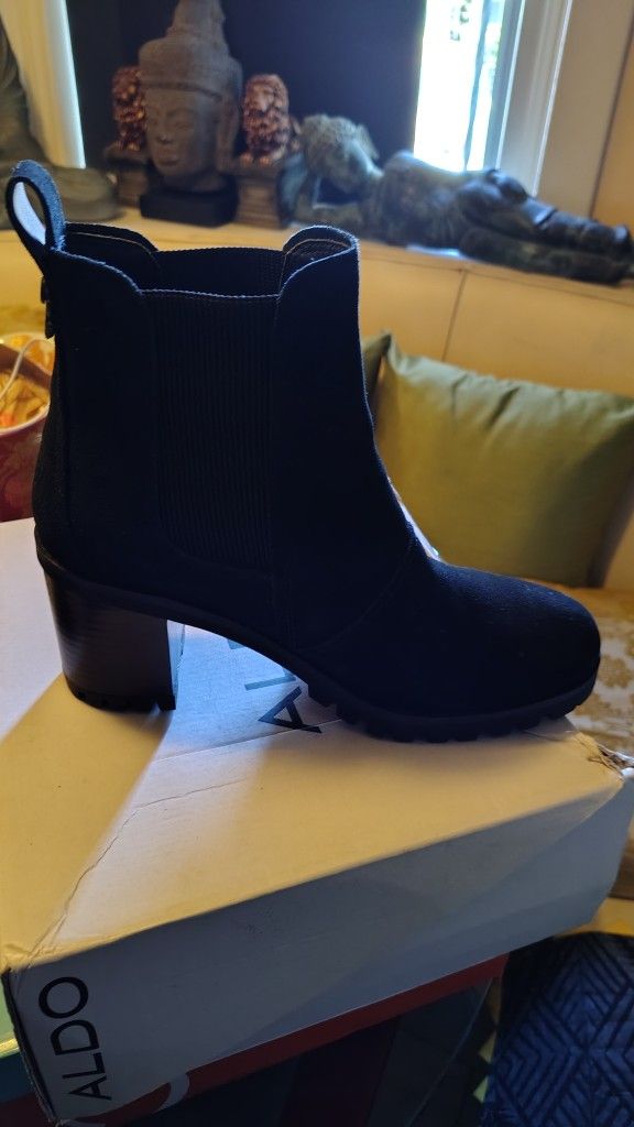 UGG Black Ankle Block Heel Bootie