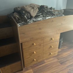 Bed With Dresser And Storage Underneath 