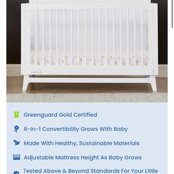 New 6-in-1 Spencer Convertible Crib/ White crib