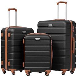 NEW - Coolife Luggage 3 Piece Set Suitcase Spinner Hardshell Lightweight