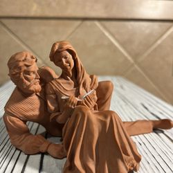 John Inhoff Fine Arts Home Collection Man & Woman Relaxing while Reading Book 