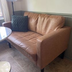 Faux Lather Couch 