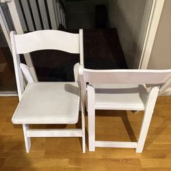 Wooden White Folding Chair