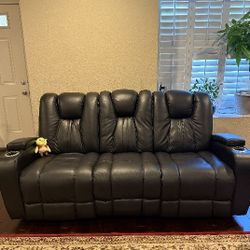 Black Recliner Sofa