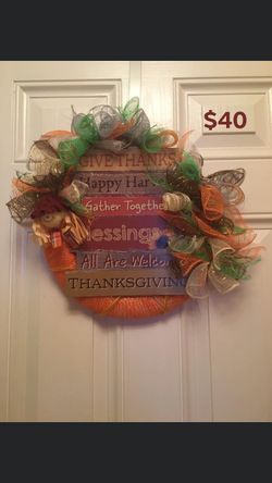 Handmade fall/Thanksgiving seasonal wreath NEW