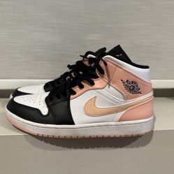 Jordan 1 Mid Arctic Orange Black Toe - Size 12