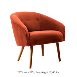 Red Tufted Lounge Chair