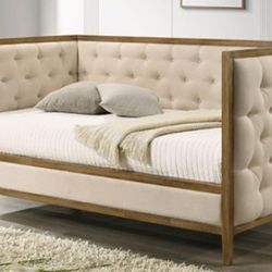 Brand New Beige & Natural Oak Twin Size Daybed