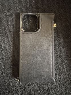 iPhone 14 Pro Max Black  Wallet Style Phone Case