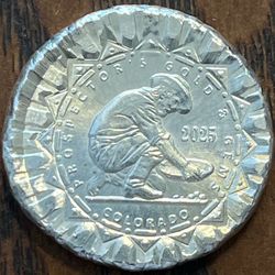 Silver 1/4 Troy Oz. Fine Silver Prospector’s Gold & Gems Round