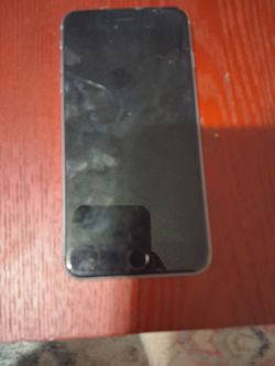 This is a silver Apple iPhone 6