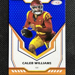 Caleb Williams 2024 Sage Blue parallel RC Rookies #13 USC Trojans Chicago Bears