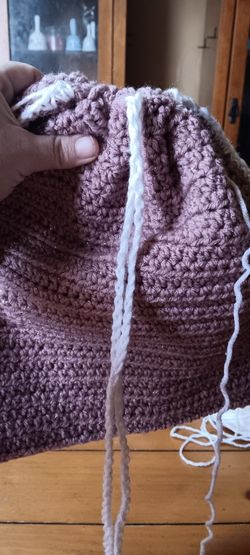 Crocheted Drawstring Bag