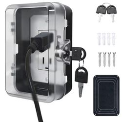 New Child Proof Outlet Lock Box with 2 Durable Keys - Heavy Duty