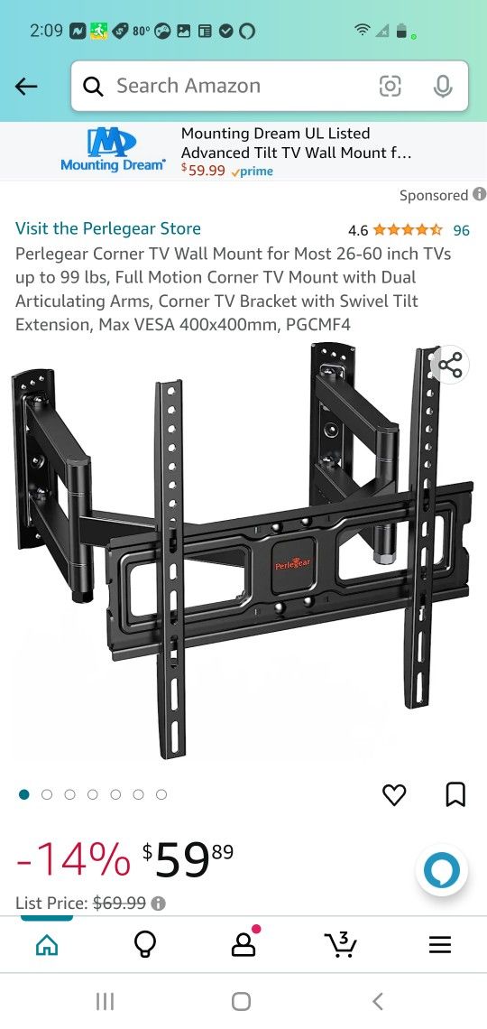 Corner TV Mount