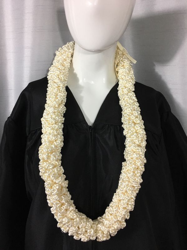 Hawaiian Rattail Ribbon Lei Graduation Wedding Anniversary Special Gift Handmade