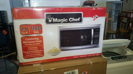 New stainless steel microwave 1.6 cu ft 1100 watts