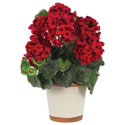 Geranium Silk Faux Plant - Set of 2 (Buy One or Both) 