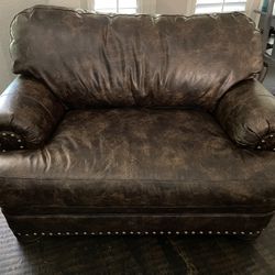 Mayo Leather Chair-and-a-Half