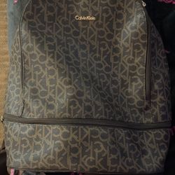 Calvin Klein Monogram Brown Backpack