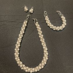 Silver Fresh Water Pearls Set