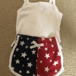 Baby Girl Americana Outfit 3m