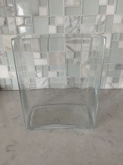 Lavinia Rectangle Florists Glass Vase Tall