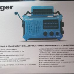 Kaito KA500 AM FM Shortwave Solar Crank Emergency NOAA Weather Alert Radio Blue


