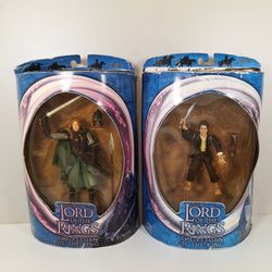 ToyBiz Lord of the Rings Return Of The King PROLOGUE BILBO
& Eowyn in Armor Action Figures