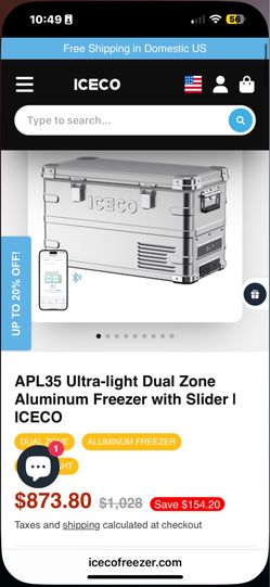 Black! ICECO APL35 Dual Zone Portable Fridge Freezer,12V Car Refriger