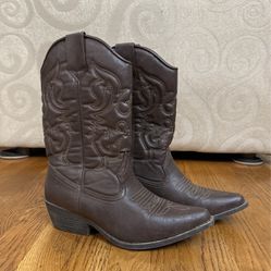 Brown Cowboy Boots- Girls 