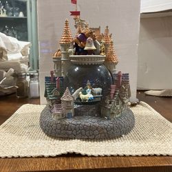 Beauty and the beast snow globe with box