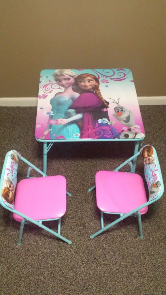 Kids 3 piece activity and play folding table and chair set - Disney Frozen for Sale in Hartford