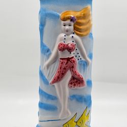 Hawaiian Mug Tiki Farm 2005 Surfer Surfing Girl