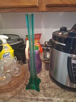Green vintage vase