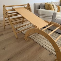 Wood and Hearts Montessori Climbing Set