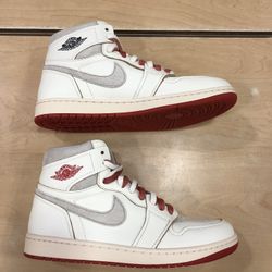 New Nike Air Jordan 1 High OG Sail Light Bone Cinnabar Women’s 11, Men’s 9.5