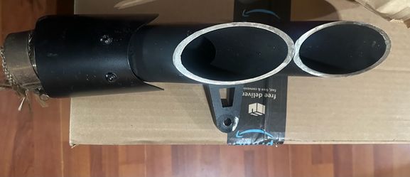 Universal 51mm Dual Tip Motorcycle Slip-On Muffler Exhaust