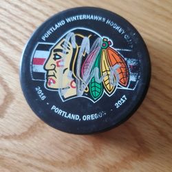 Portland Winterhawks Hockey League Game Used Puck