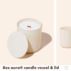 8oz Aura Candle Jar & Lids Makesy