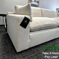 ELYZA LINEN 3-PIECE LAF CHAISE SECTIONAL