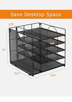 Black 5-Tier Desk Organizer