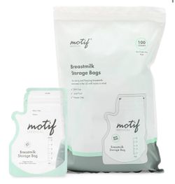 Motif Storage Bags - Freezer Bags w/Easy Pour Spout, Write-On Label - Leak-Proof Double Zipper Bags (100 Count) PICK UP NEAR LOSEE AND CENTENNIAL. 