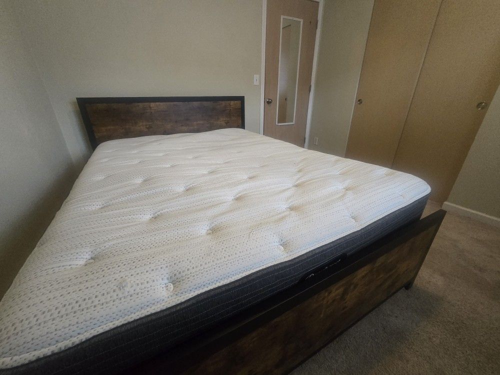 Like New Bed frame + Mattress