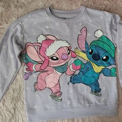 Disney Stitch And Angel Sweatshirt