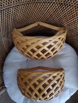 Bamboo Wall Pocket Baskets
