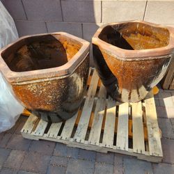 2 VERY LARGE Ceramic Pot For Plants