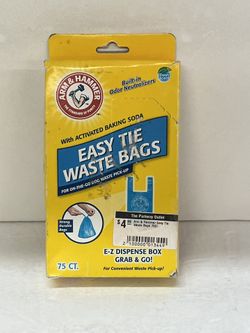 Arm & Hammer Easy Tie Waste Bags 75Ct
