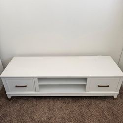 Goldstone TV Stand White Wood